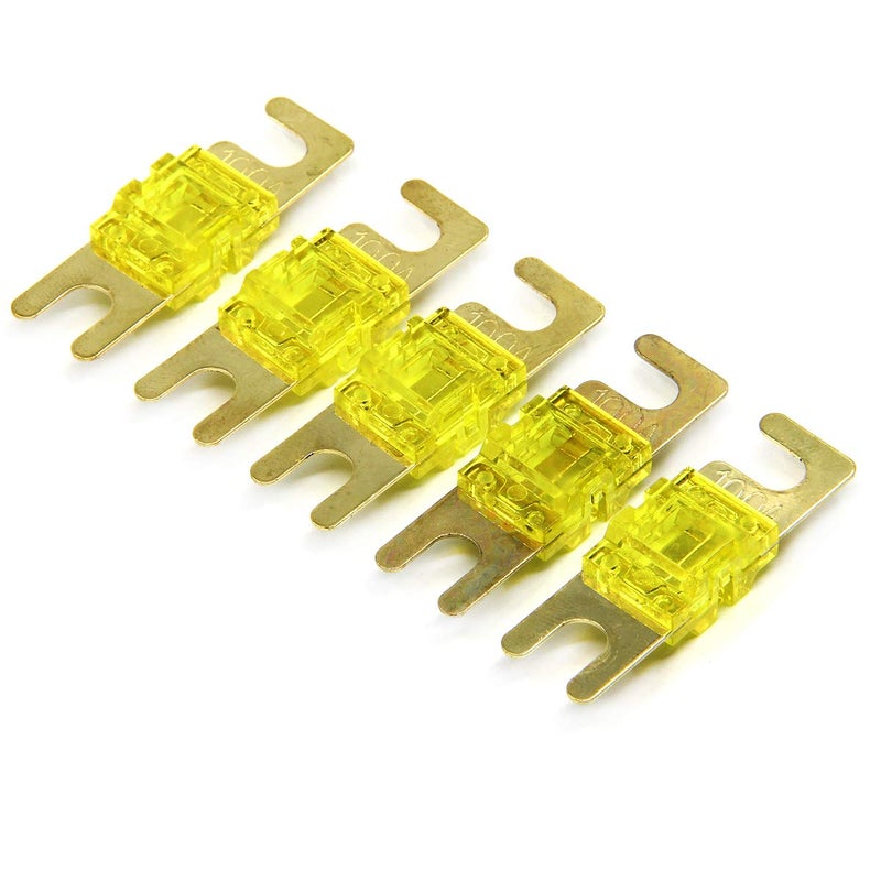 ZOOKOTO 5 Pack MANL Fuse 100A Mini ANL 100amp Fuse Gold Plated - Image 1